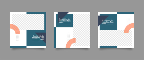 Naklejka premium Modern promotion square web banner for social media mobile apps. Elegant sale and discount promo backgrounds for digital marketing 