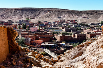 view of old ben haddou town in central Morocco Africa