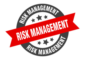 risk management sign. risk management round ribbon sticker. risk management tag