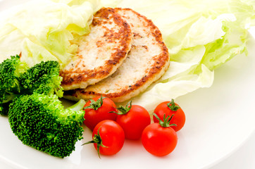 鶏ハンバーグのプレート