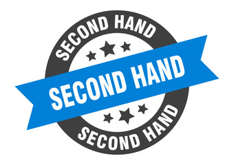 Fototapeta premium second hand sign. second hand round ribbon sticker. second hand tag