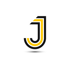 Logo J letter. Isolated on white background. Vector illustration, eps 10.