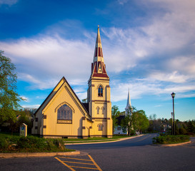 Fototapeta na wymiar Church in Mahone Bay in Nova Scotia