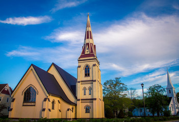 Obraz premium Church in Mahone Bay in Nova Scotia
