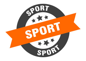Fototapeta na wymiar sport sign. sport round ribbon sticker. sport tag