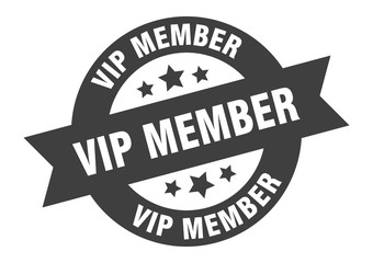 vip member sign. vip member round ribbon sticker. vip member tag