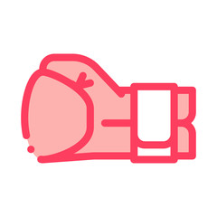 Boxing Glove Fist Icon Vector. Outline Boxing Glove Fist Sign. Isolated Contour Symbol Illustration
