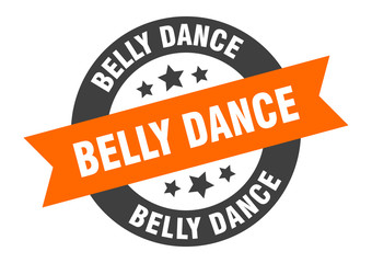 Obraz premium belly dance sign. belly dance round ribbon sticker. belly dance tag