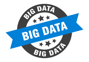 Fototapeta premium big data sign. big data round ribbon sticker. big data tag