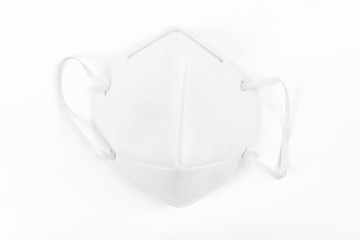 Flu mask isolated on white background. Pollution prevention mask. ( Clipping path )