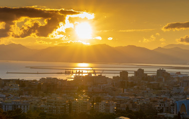 Tramonto su Cagliari