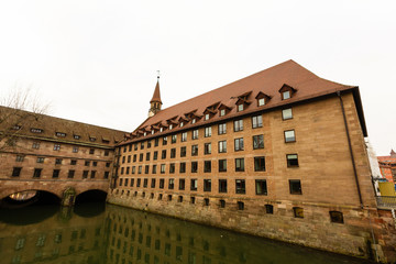 Reflection of historic building in Nuremberg