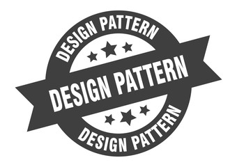 design pattern sign. design pattern round ribbon sticker. design pattern tag