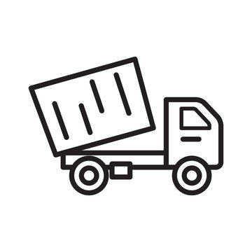 truck icon collection, trendy style