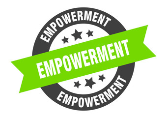 empowerment sign. empowerment round ribbon sticker. empowerment tag