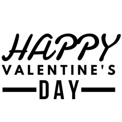 happy Valentine's day. Hand drawn lettering design for holiday greeting card, flyers, brochures, posters, banners etc. isolated on white background. illustration