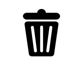 ゴミ箱のアイコン/ごみばこ/ピクトグラム/イラスト/シンプル