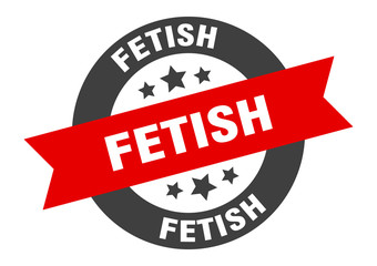 fetish sign. fetish round ribbon sticker. fetish tag - obrazy, fototapety, plakaty