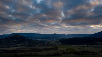 Sonnenaufgang im Schw&auml;bischen Albvorland