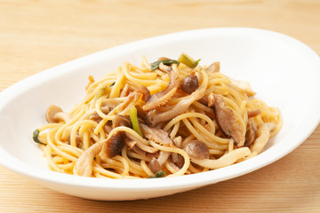 きのこの和風スパゲッティー