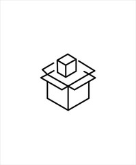 box with product line icon,vector best line icon.