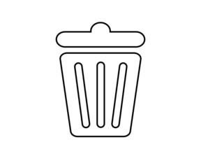 ゴミ箱のアイコン/ごみばこ/ピクトグラム/イラスト/シンプル