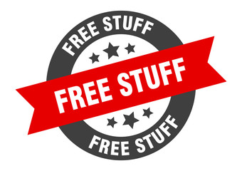 free stuff sign. free stuff round ribbon sticker. free stuff tag