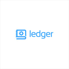 modern ledger software logo design template. technology icon inspiration