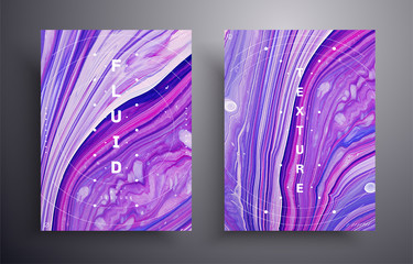 Pink, purple and white fluid art backdrop. Abstract flow texture. Hand drawn granite, marble mineral pattern wallpaper. Acrylic waves and swirls. Color liquid flow effect. Modern artwork.