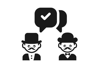 People communication icon vector, together icon vector,