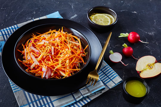 Carrot Radish And Apple Salad And Quinoa