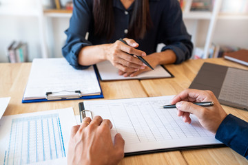 woman learn and teach tutor concept education helping each other sitting in a table at class room.