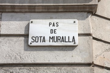 Barcelona street sign