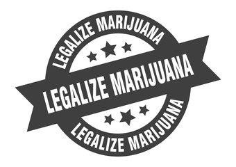 legalize marijuana sign. legalize marijuana round ribbon sticker. legalize marijuana tag