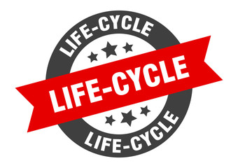 life-cycle sign. life-cycle round ribbon sticker. life-cycle tag