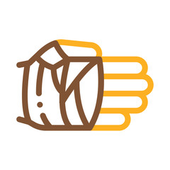 Fist in Protective Bandage Icon Vector. Outline Fist in Protective Bandage Sign. Isolated Contour Symbol Illustration