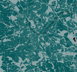 map of the city of Sheffield, South Yorkshire, Yorkshire and the Humber England, UK