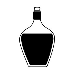 wine bottle on white background