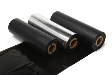 Black roll wax ribbon for thermal transfer printer in core