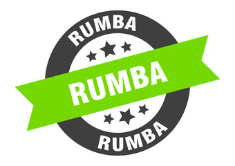 Obraz premium rumba sign. rumba round ribbon sticker. rumba tag