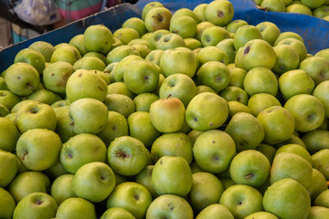 green apples in the market