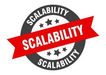 Fototapeta premium scalability sign. scalability round ribbon sticker. scalability tag