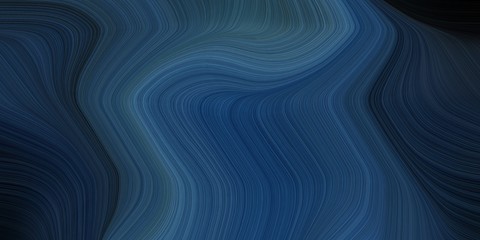 artistic flowing art with abstract waves illustration with dark slate gray, black and teal blue color