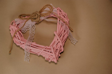 Valentine's card. Romantic heart. Relationship between people. Soft background. The concept of romance.