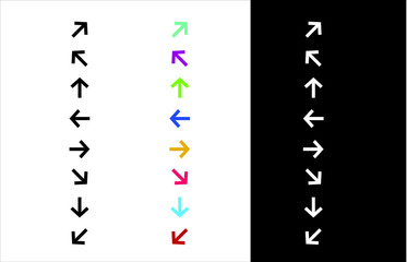 A vector collection of arrows