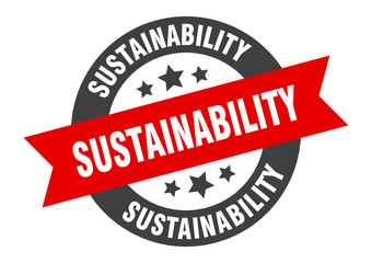 sustainability sign. sustainability round ribbon sticker. sustainability tag