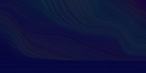 artistic flowing art with modern curvy waves background illustration with very dark blue color