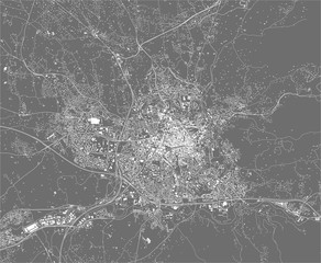 map of the city of Aix-en-Provence, Bouches-du-Rhone, Provence-Alpes-Cote dAzur France