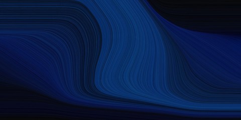 artistic flowing art with modern waves background illustration with very dark blue, black and midnight blue color