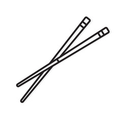 japanese chopsticks icon- vector illustration